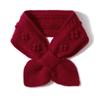 100% Cachemira 26 Otoño e Invierno Nuevo Bufanda Pequeña Corazón Flor de Durazno para Mujer Protección de Cuello Engrosada Bufanda de Punto Cálida Calentador de Cuello