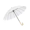 Estilo Ins Liso Cabo Longo Chuva ou Sol Pequeno Fresco 16 Ossos Adereço de Tiro Guarda-chuva à Prova de Vento e Chuva Elegante