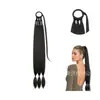 Extensões de cabelo wrap-around para rabo de cavalo feminino de comércio exterior, estilo europeu e americano, best-seller transfronteiriço, peruca trançada estilo boxe