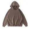 Sudadera con capucha de terciopelo de algodón peinado vintage de 350 g, lavada y desgastada, sudadera a juego desgastada para parejas