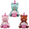 Novo INS vento 4D bolo urso balão de filme de alumínio bebê festa de aniversário foto decoração sentado urso balão