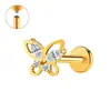Zeming Original Douyin Más Vendidos F136 Aleación de Titanio y Circonio Aretes de Tachuela Diseño de Nicho Perforación de Lóbulo de la Oreja Tachuelas para Cartílago de la Oreja Estilo Europeo Americano