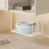 Estante de Almacenamiento para Lavabo debajo del Gabinete del Baño, Organizador de Lavabo Colgante, Estante Retráctil para Lavabo sin Taladro debajo del Fregadero