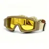 Gafas Tácticas para Exteriores en Stock para Tiro Real, Gafas a Prueba de Explosiones y Resistentes a Impactos, Gafas de Sol de Combate, Accesorios para Casco
