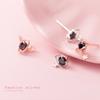 Brincos de Prata Nalan S925 Feminino Planeta Estrela Diamante Coração Menina Joias de Orelha G2925