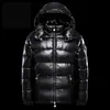 Fabricantes de Comércio Exterior Transfronteiriço Aprovam Diretamente Jaquetas de Penas Masculinas, Novas Jaquetas Curtas para Casais, Marca de Moda Masculina Tendência, Brilhantes e Espessadas