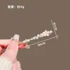 Grampo de Cabelo Flor de Cerejeira com Pérolas Feminino Novo para Primavera e Verão Presilha Lateral Exquisita Presilha para Franja de Cabelo Quebrado Sentido Avançado Presilha de Uma Palavra