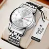 Marca Suiza Doble Calendario Resistente al Agua Luminoso Correa de Acero Reloj para Hombre Reloj de Cuarzo Transmisión en Vivo Comercio Exterior Modelo Popular Dropshipping