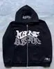 Sudadera con capucha con cremallera, estampado digital, moda Y2K Gótico Punk Hip-Hop, conector europeo y americano transfronterizo 2025