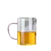 Juego de Vasos de Vidrio de Borosilicato para el Hogar Sala de Estar Vaso de Agua Vaso de Jugo Vaso Pequeño para Té de Burbujas Vaso con Asa de Colores Vaso para Beber