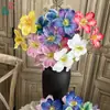3 Cabezas Tulipanes Impresos, Lirios de Día, Arcos de Boda, Flores Falsas, Accesorios de Fotografía, Ramos Artificiales