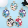 Ventas Directas de Fábrica Transfronterizas Flor de Perla Irregular Colgante Individual Accesorios DIY Aleación de Esmalte Joyería Colores Mixtos Lote Mixto