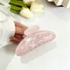 Exquisito Pasador para el Cabello Empaquetado en Tarjeta con Acabado de Alta Gama, Patrón de Nube Mármol de Acetato, Pinza de Tiburón Grande para la Parte Trasera de la Cabeza, Pinza de Garra Grande en Forma de Media Luna Creciente