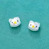 Plata S925 Pegamento Sólido Lindo Gato Gatito Colgante de Cuentas Cuerda Hecha a Mano DIY Cuerda de Mano para Niños Accesorios