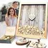 Escritorio de Firma de Boda de Madera Transfronterizo Venta al por Mayor Libro de Mensajes de Escritorio Fábrica de Artesanías de Madera en stock Artesanías al por Mayor