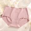 [Independente] Verão Ice Silk sem costura tamanho grande cueca respirável uma peça Ice Silk cintura fria roupas íntimas femininas