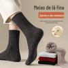 Meias Masculinas de Lã Outono e Inverno Meias Grossas Meia Alta Casuais Masculinas Absorventes de Suor Desodorantes Meias de Lã de Inverno Meias Zhuji