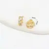 Anillo de Mariposa con Diamantes de Zirconia Color Dorado Chapado de Larga Venta, Conservación del Color, Espaciador, Agujero Grande Redondo, Joyería para Pulsera, Hecho a Mano con Cuentas C45