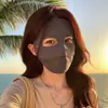 Mascarilla de Protección Solar para Mujer, Anti-UV, Nuevo Modelo Verano 2025, Mascarilla Facial de Seda de Hielo para Conducir, Mascarilla de Sombrilla Transpirable para Toda la Cara