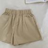 Lotte Novo Produto Verão 2020 Novos Shorts de Cintura Elástica Wide Leg para Mulheres Soltos com Efeito Emagrecedor Calças Casuais Versáteis para Mulheres