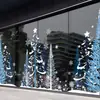 Decoración Navideña Transfronteriza Escena Pegatinas para Ventana Exhibición Grande Ventana Decoración de Año Nuevo Pegatinas de Cristal Ambiente de Árbol de Navidad Pegatinas para Puerta