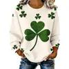 Sudadera Casual con Estampado de Trébol y Trébol de Cuatro Hojas para Mujer, Nueva Colección Otoño 2026, Sitio Independiente de Amazon Transfronterizo