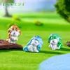 Figura de unicornio arcoíris linda, adorable miniatura, accesorio de decoración DIY para paisajismo de jardines, paisaje en miniatura, adorno pequeño para coche
