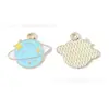 Accesorios para joyería DIY: colgantes de esmalte con forma de luna, estrellas y planetas, colgantes de aleación transfronterizos, cadenas para teléfono, llaveros, accesorios hechos a mano