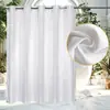2026 Nuevo Modelo Tejido Liso Impermeable Anillas Grandes Cortina de Ducha, Poliéster Completo, Resistente al Agua para Baño, Comercio Exterior Transfronterizo Amazon