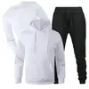 Conjunto casual esportivo de três peças para outono e inverno masculino, com moletom e calça de moletom, fit solto, 220g, novo, comércio exterior transfronteiriço, manga longa