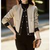 Chaqueta Corta de Cuero de Lujo Ligero Primavera y Otoño 2025 para Mujer Elegante Versátil Abrigo Delgado con Estilo Top de Moda