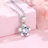 Collar de plata de ley S925 flor de ciruelo colgante individual al por mayor Viento japonés y coreano para mujer Flor pequeño colgante fresco