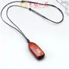 Collar Auspicioso de Palo de Rosa Incrustado con Tallado de Cobre Cadena para Suéter Colgante Largo de Sándalo Estilo Retro Collar Versátil Colgante para Pareja