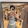Hot Girls Pure Desire Wind Outono Novo Estilo Com Almofada No Peito Costas Em Forma De I Cor Sólida Esportes Fitness All-match Inner Wear Colete Feminino