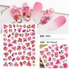 Redanco novo 3D net vermelho explosões pintadas folhas nail art adesivos adesivos de unhas atacado