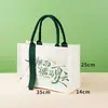 Bolsas de lona laminada personalizadas con logo y cinta, bolsas de compras publicitarias de alta gama, bolsas tridimensionales de mano