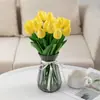 Flores de Tulipán, Arreglos Florales Artificiales, Decoración de Habitaciones, Adornos Florales, Ramos de Flores Secas Eternas, Plantas Verdes para Sala de Estar