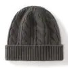 Gorro de Lana Retorcida de Cachemira de Color Sólido Estilo Coreano Otoño e Invierno para Hombres y Mujeres Cálido con Protección para los Oídos Gorro de Punto Engrosado Casual para el Frío