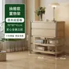 Armário de revistas com porta basculante estilo tronco de árvore Estante estilo japonês Estante com prateleiras Armário com gavetas Armário lateral para sala de estar Armário de armazenamento para entrada Armário de armazenamento nórdico