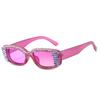 Gafas de Sol de Personalidad Nueva 2020 Combinables Caja Pequeña Gafas con Incrustaciones de Diamantes Gafas de Sol Divertidas Coloridas Hechas a Mano con Diamantes para Mujer