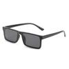 2021 nuevas gafas de sol rectangulares de montura pequeña retro para mujer, estilo europeo y americano para la calle, gafas transfronterizas, gafas de sol sencillas negras para hombre