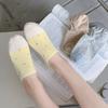 Calcetines de tobillo de puntos para mujer, verano, finos, de algodón, antideslizantes, de boca baja, invisibles, no se caen, calcetines cortos, para niños, verano, combinan con todo