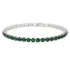 Producto de E-commerce Más Vendido Transfronterizo: Pulsera Hip-Hop Redonda de 4 mm con Cadena de una Sola Fila e Incrustaciones Completas de Diamantes, Joyería de Moda y Exquisita