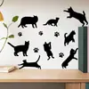 Venda Quente na Amazon Gato Preto Gato Branco Quarto Infantil Adesivo de Parede PVC Autoadesivo Estilo Boêmio Pegadas Animal Adesivo de Janela