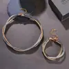 Conjunto de Joias Minimalista Elegante e Único, Gargantilha Pulseira de Metal Enrolado em Mola Multicamadas, Moda Punk Unissex Luxo Leve