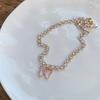 Colar Choker Borboleta Quartzo Rosa Verão Acessórios Femininos Novos 2025 Colar de Pérolas Corrente Clavícula