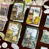 Pacote de Adesivos Yanji: Série Floricultura na Esquina, Adesivos Decorativos para Material DIY de Diário Vintage, 45 Peças, 4 Designs para Escolher