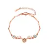 Pulseras de Cuernos para Pareja, Modernas y Frescas, Regalos Conmemorativos de Cumpleaños, Proyección "Estoy Contigo en Cada Paso del Camino", Joyería Grabada Personalizada