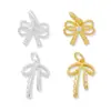 Nuevo Colgante de Lazo de Plata de Ley S925 Color Dorado Mano de Obra Fina Pulsera de Cristal DIY Cuerda Trenzada con Cuentas Accesorios de Plata