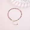 Accesorios para Collar de Turmalina Dopamina Natural para Mujer Cadena de Clavícula de Lujo Ligero Nicho Joyería de Collar con Cuentas de Colores